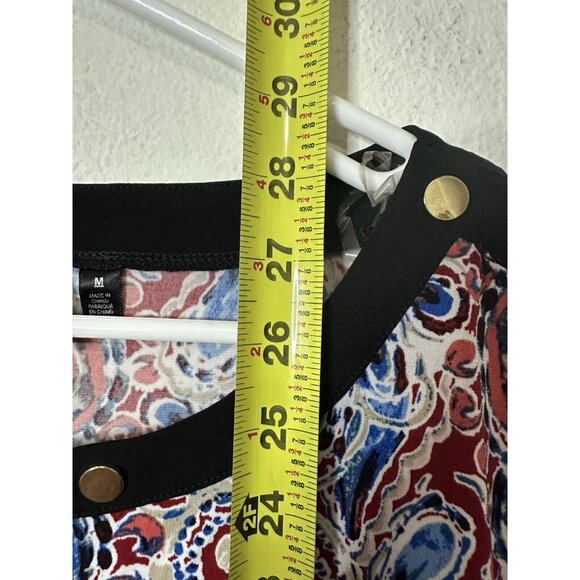 Rafaella Women’s Paisley Pattern Button Accent Blouse Shirt Size Medium - Picture 7 of 8